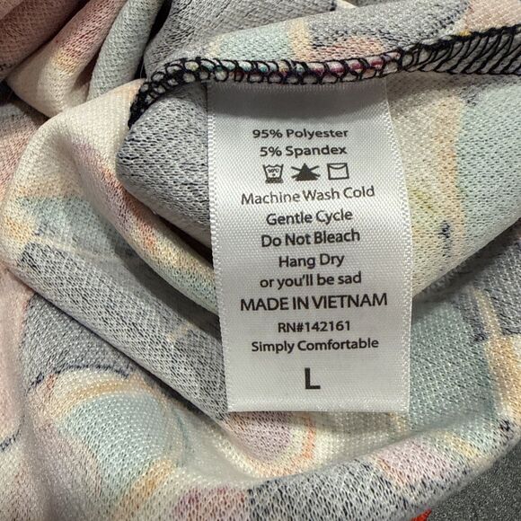 LULAROE Cassie Pencil Skirt Floral Tulips Geometric Knee Length Size Large New - Picture 5 of 5